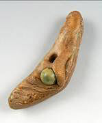 Clay toggle with a bead